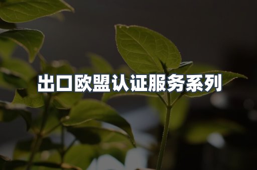 出口欧盟认证服务